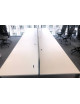 Kancelársky biely PC stôl pre 8 ľudí