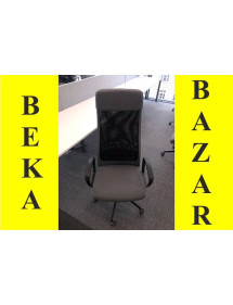 Kancelářská kolečková židle černá kožená - IKEA