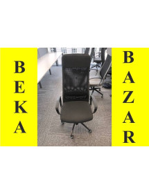 Kancelárska koliesková stolička čierna kožená - IKEA
