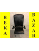 Kancelárska koliesková stolička kožená, čierna - Interstühl