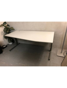 Kancelářský stůl zkosený, Techo - šedý dekor