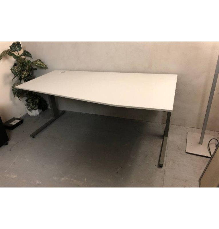 Kancelársky stôl skosený - šedý dekor