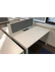 Kancelársky PC dvojstôl v bielom dekore - TECHO
