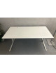 Kancelářský PC stůl Techo -bílý dekor,bílá kovová konstrukce