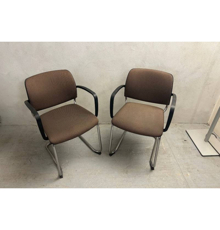 Kancelárska pérová stolička , hnedá farba - PROFIM