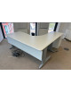 Kancelársky PC stôl s kontajnerom, biely dekor - LAS