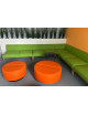 Oranžový designový taburet Martela