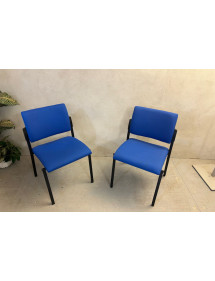 Kancelárska modrá stohovateľná stolička