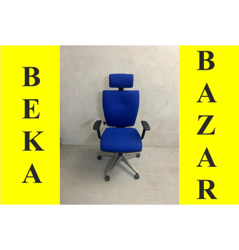 Kancelářská kolečková židle modré barvy - LD Lyra