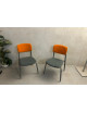 Kancelárska prísediaca stolička LD šedo oranžová farba