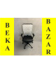 Kancelářská kolečková židle LD - kožená černo-bílá