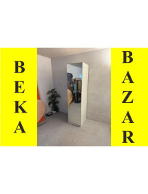 Kancelářská šatní skříň bílé barvy + sklo