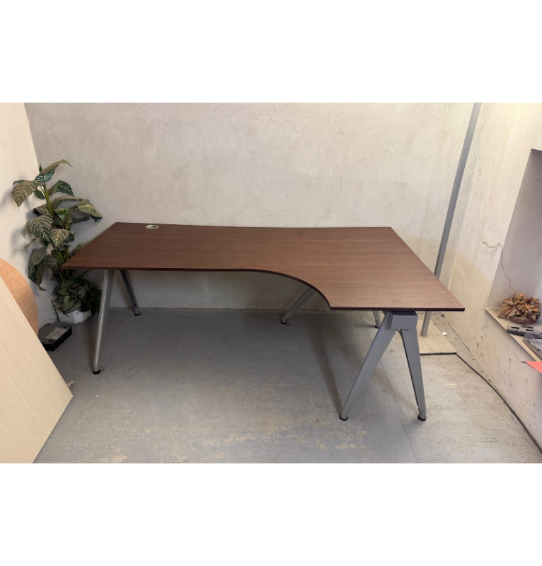 Kancelářský PC stůl do L - Techo - dekor ořech