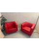 Červené kožené kreslo LD Seating
