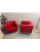 Červené kožené kreslo LD Seating