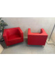 Červené kožené kreslo LD Seating
