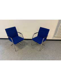 Kancelářská přísedící židle modrá - LD seating