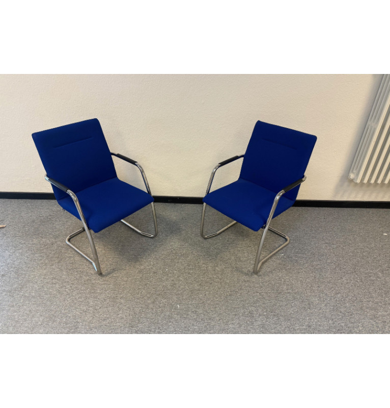 Kancelářská přísedící židle modrá - LD seating