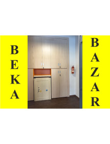 Kancelářská skříň regálová dvojdílná - světlý dekor