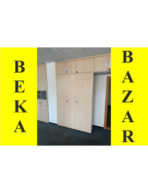 Šatní skříň s nástavcem - světlý  dekor