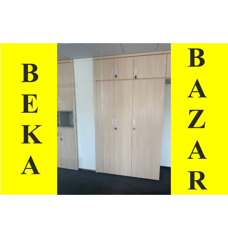 Šatní skříň s nástavcem - světlý dekor