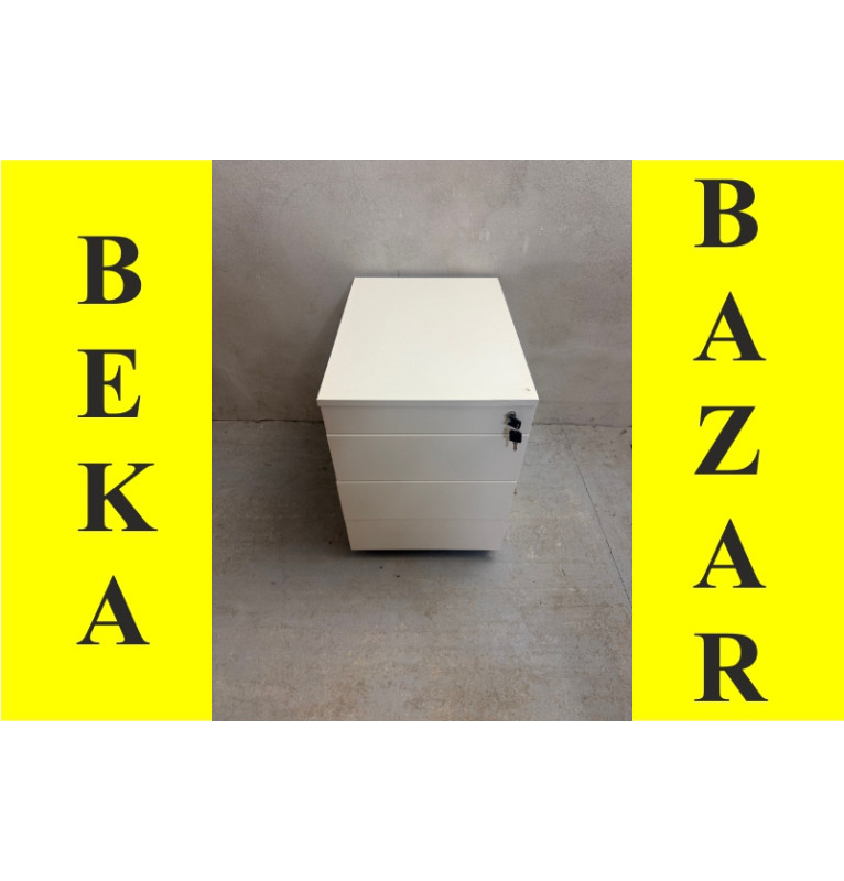 Kancelářský kontejner plechový - bílý dekor