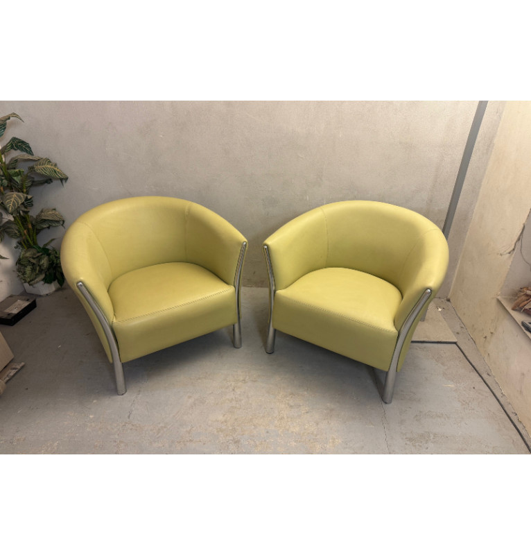 Kancelářské křeslo zelené , kožené