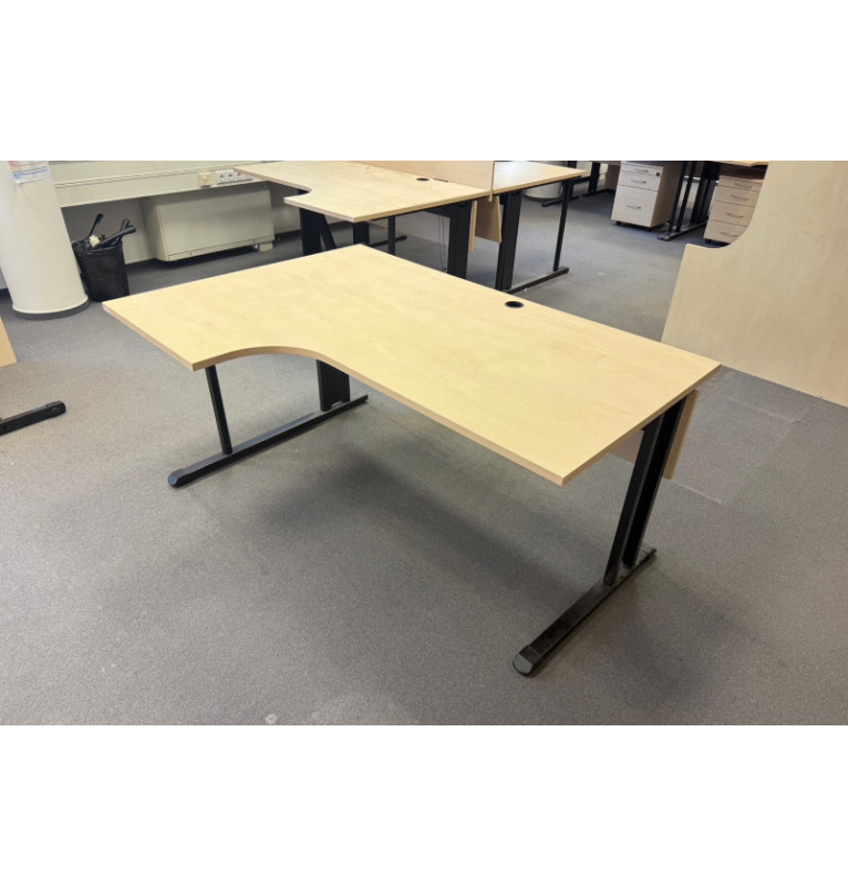 Kancelářský PC stůl L (levá strana) - světlý dekor