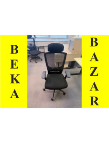 Kolečková židle Manutan - černá barva