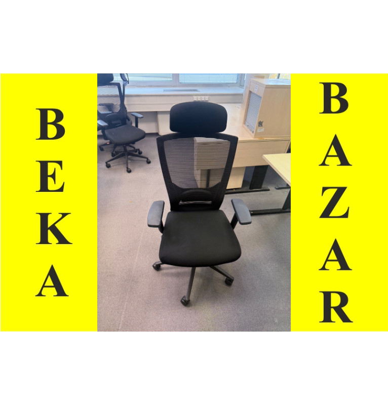 Kolečková židle Manutan - černá barva