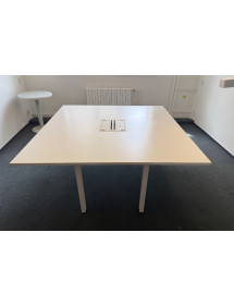 Kancelářský Pc dvojstůl - bílý dekor