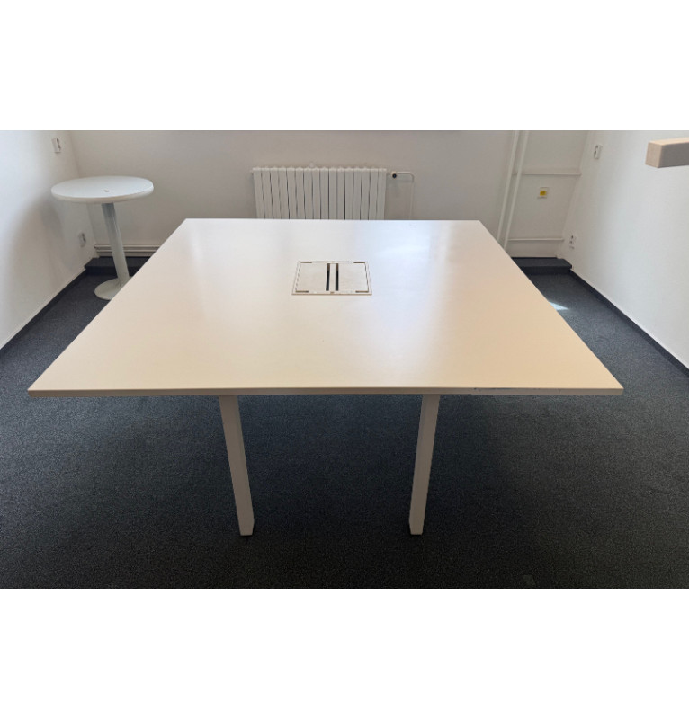 Kancelářský Pc dvojstůl - bílý dekor