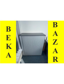 Kancelářská skříň Bene - šedý dekor , roletové dveře