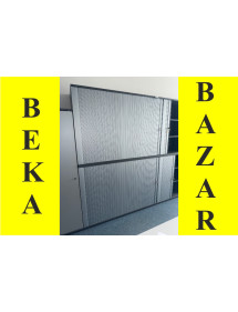 Kancelárska skriňa Bene - šedý dekor, roletové dvere