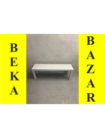 Bílo šedá lavice do šatny - pevná konstrukce