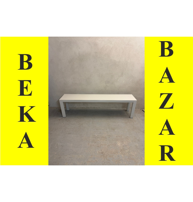 Bílo šedá lavice do šatny - pevná konstrukce
