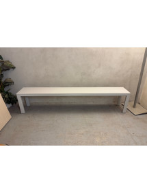 Bielo šedá lavica do šatne - pevná konštrukcia