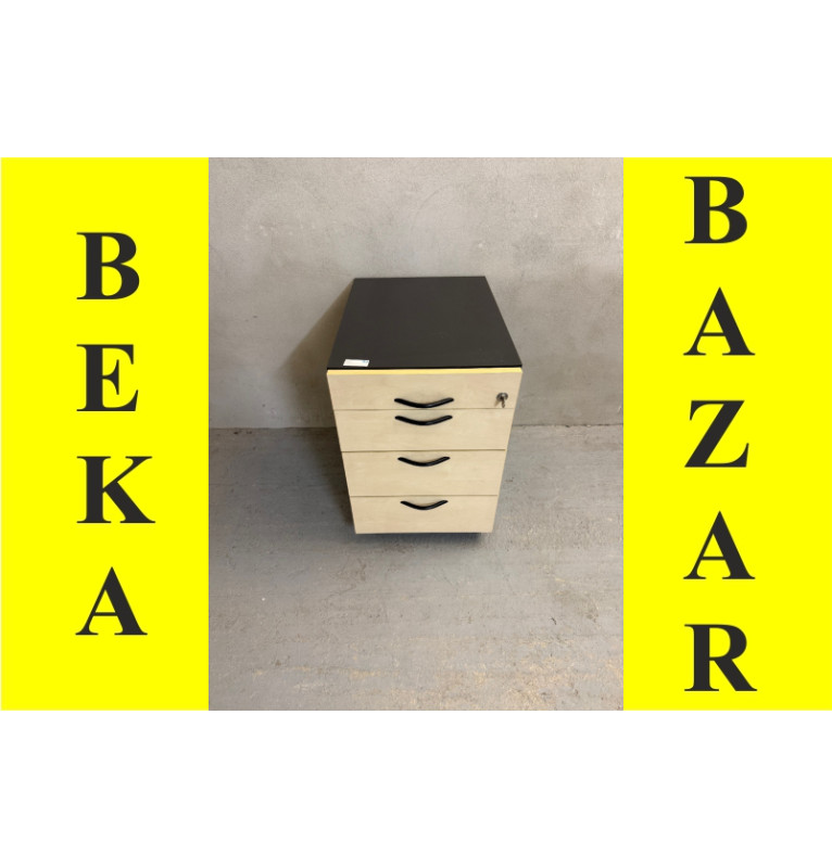 Kancelářský kontejner pod stůl - šedo-světlý dekor