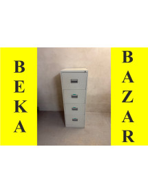 Kancelárska plechová kartotéka v šedej farbe