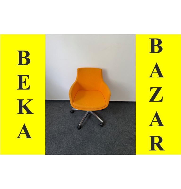 Kancelárske prísediace kreslo žltej farby