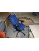 Kancelárske kolieskové stoličky - modrý semiš