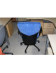 Kancelárske kolieskové stoličky - modrý semiš