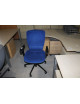 Kancelářské kolečkové židle - modrý semiš