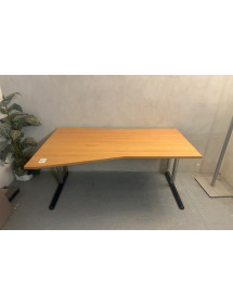 Kancelársky PC stôl skosený , Werndl - dekor buk