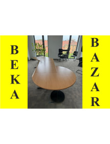 Kancelářský PC stůl Werndl + kulatý nástavec - dekor buk