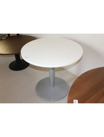 Kulatý přísedící stolek bílý s pevnou nohou