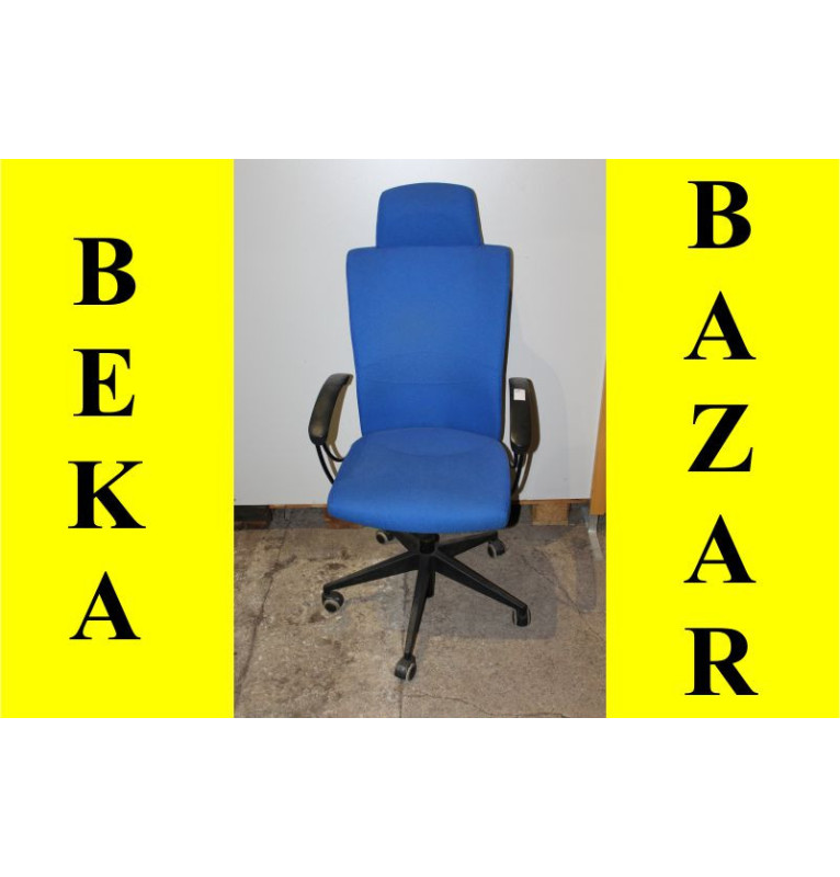 Modrá kancelárska koliesková stolička