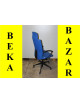 Modrá kancelárska koliesková stolička