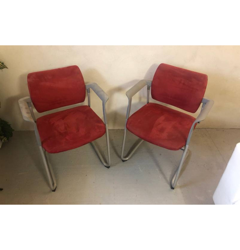 Kancelárska stolička LD - červená farba, pérový systém