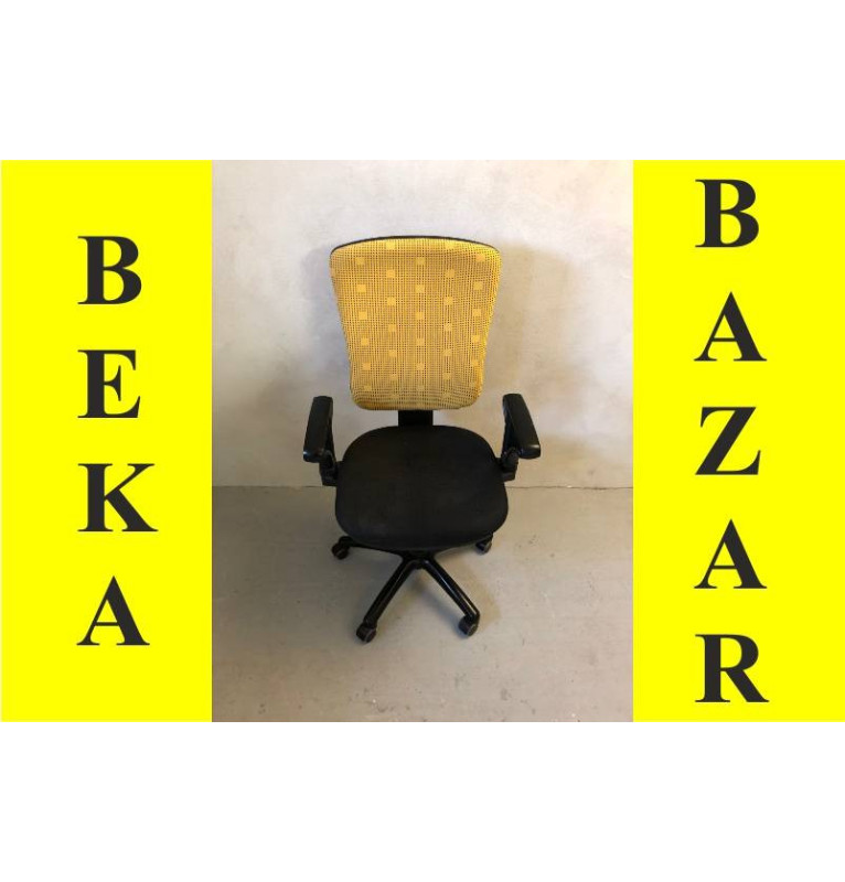 Kancelárska koliesková stolička Köhl - čierno-žltá farba